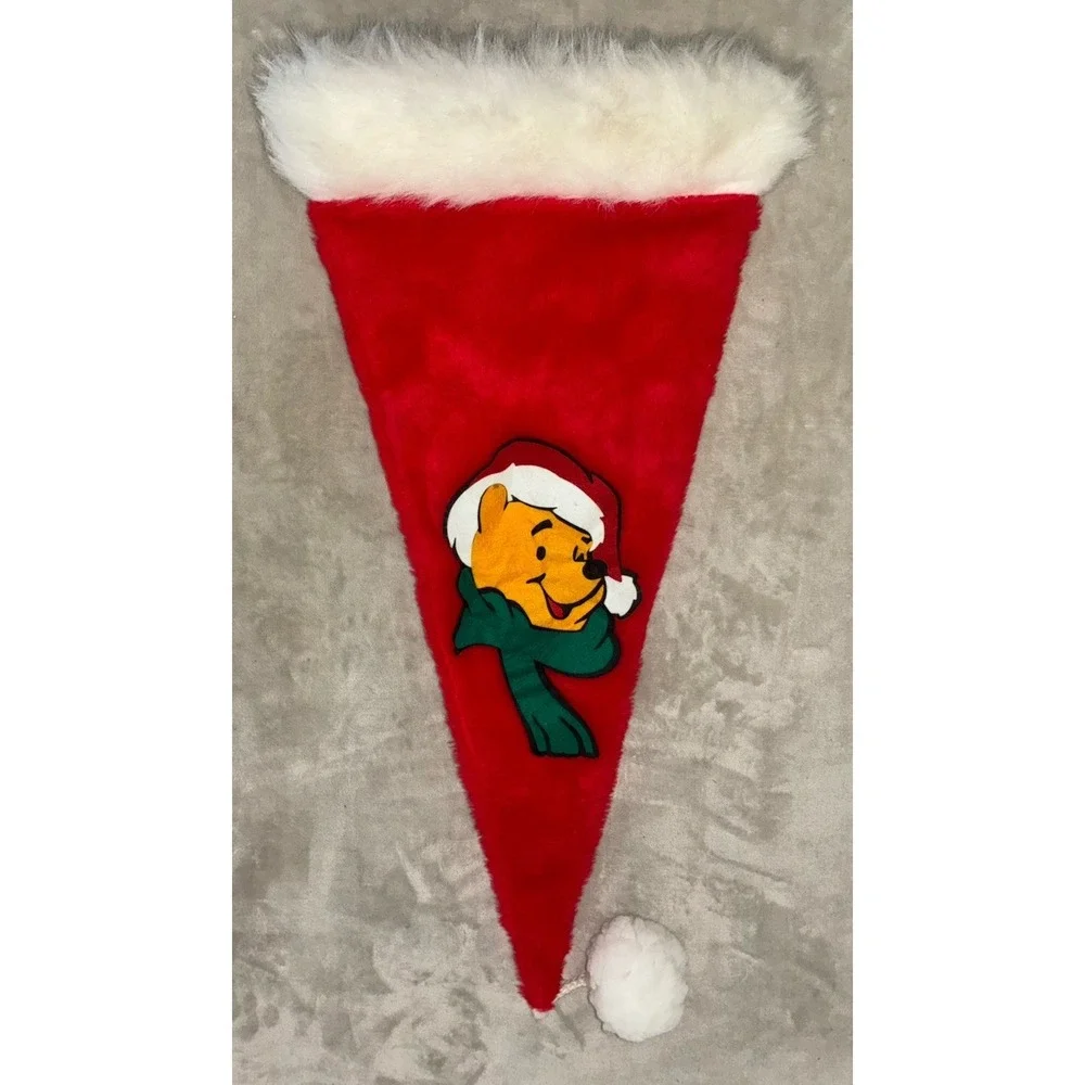 Disney Winnie the Pooh Christmas Hat anta‎ Claus One Size Vintage